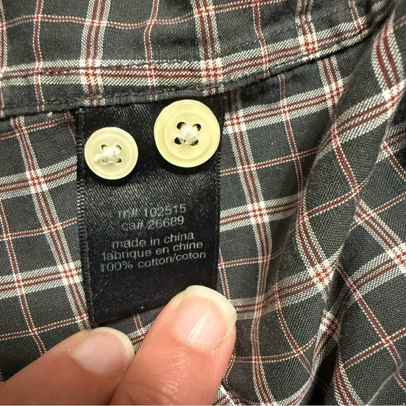 John Varvatos Black and White Checkered Shirt - Picture 8 of 8